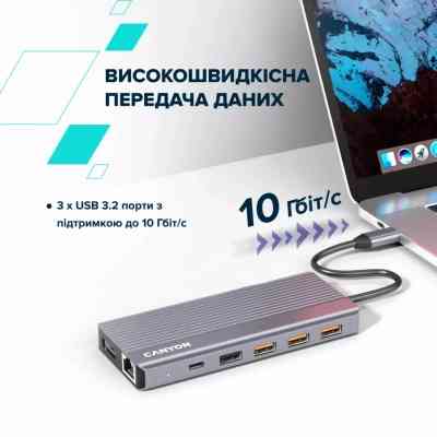 Порт-реплікатор Canyon Docking Station DS-16 13 in 1 4k USB-C hub (CNS-TDS16) Вінниця