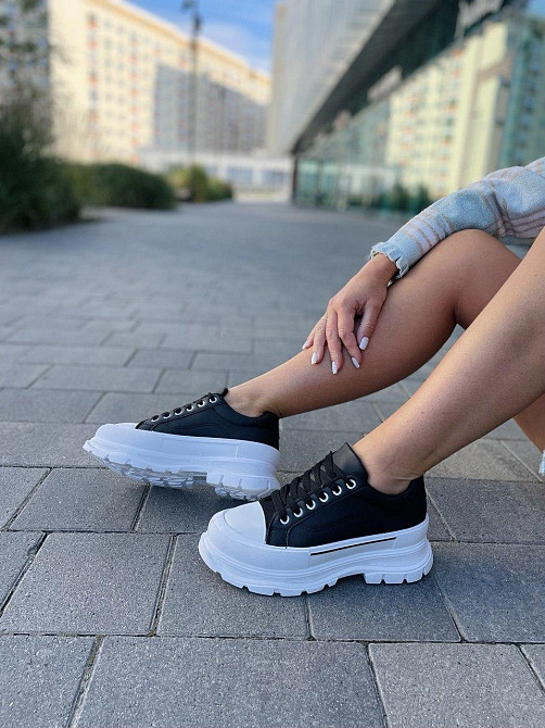 Кеды женские M122-1 черные эко-кожа размер 36-41 (4757) Коломия - фото 8