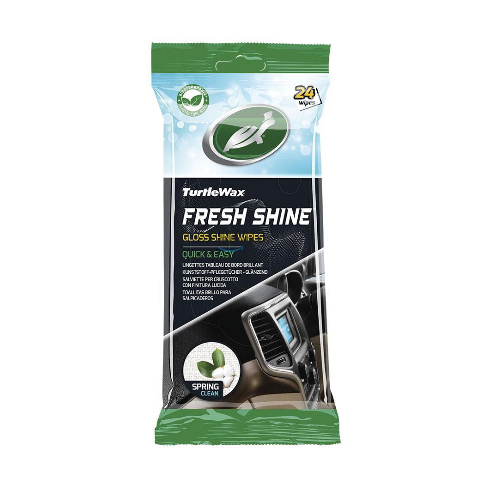 Салфетки для салона (с ароматом Весенняя свежесть) Turtle Wax Fresh Shine Spring Gloss Wipes, 24 шт Ковель - изображение 1