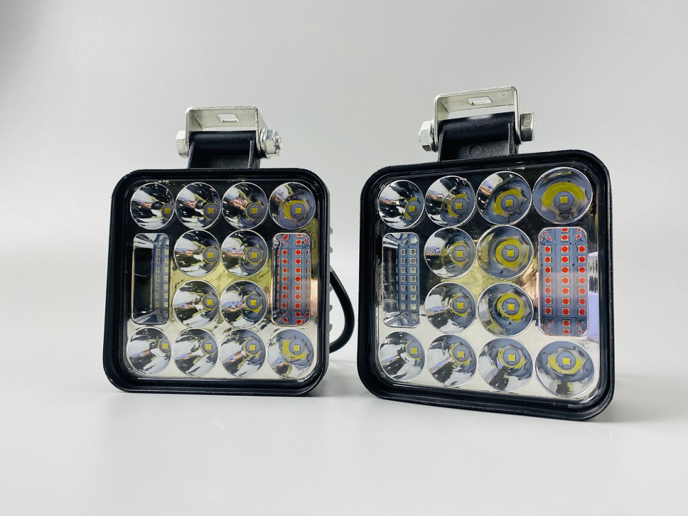 Фара LED квадратна квадратна стробоскоп, Світлодіодна робоча фара 78W 6000K (26 діодів) Мукачево - фото 8