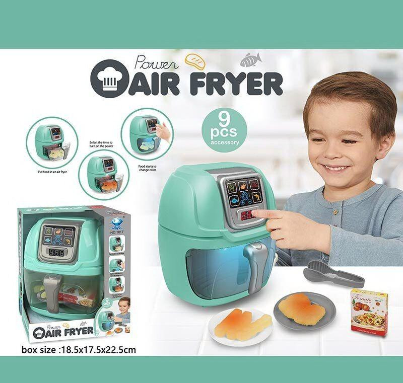 Мультиварка дитяча іграшкова 6 муляжів продуктів змінюють колір підсвічування звук Блакитна (1017) Чернігів - фото 1