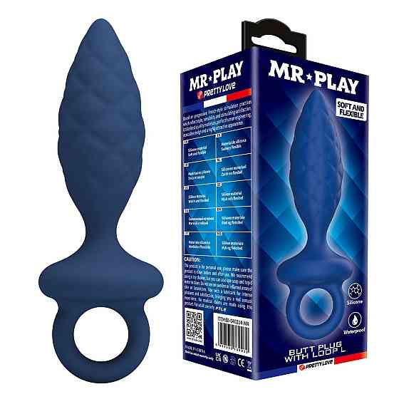 Анальная пробка MR.PLAY - Butt Plug with Loop Size L, BI-040214-MR Sex Aura Киев