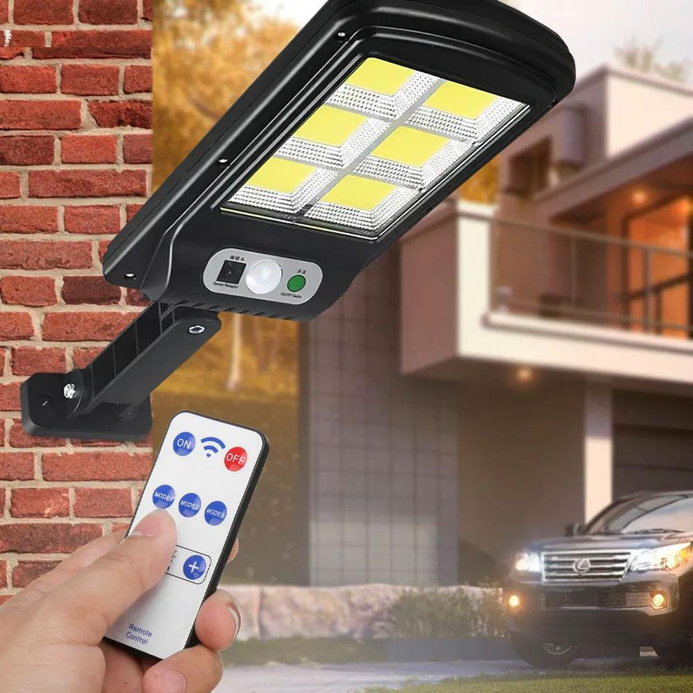 Вуличний ліхтар на сонячній батареї + пульт, Solar Light BL BK120-6COB / LED прожектор з датчиком руху Київ - фото 2