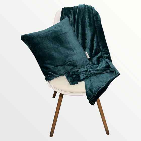 Ecotton Набір для подорожі Ecotton 2 в 1 Подушка 40х40 плед 110х140 зелений Atlantic Коломия