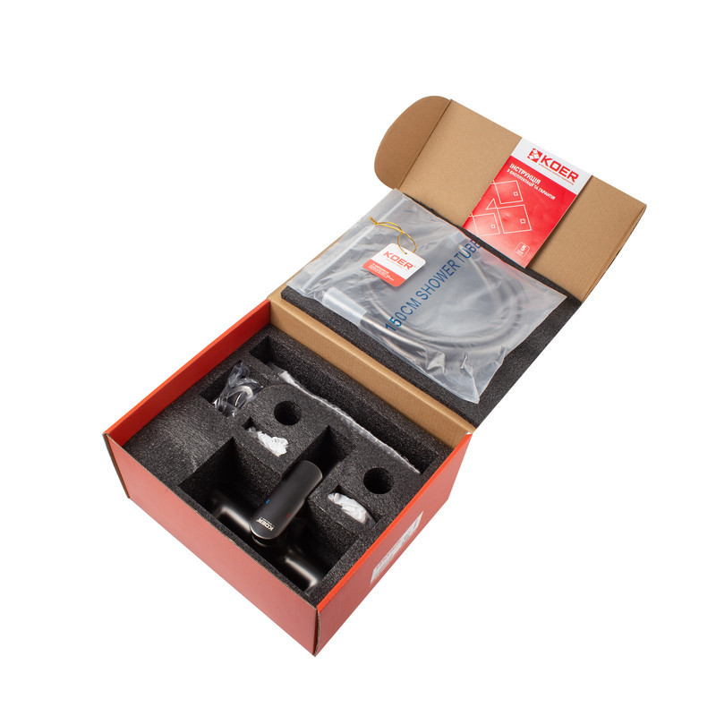 Змішувач для ванни Koer KB-40028-07 з коротким виливом (KR5308) якісний кран Харків - фото 7