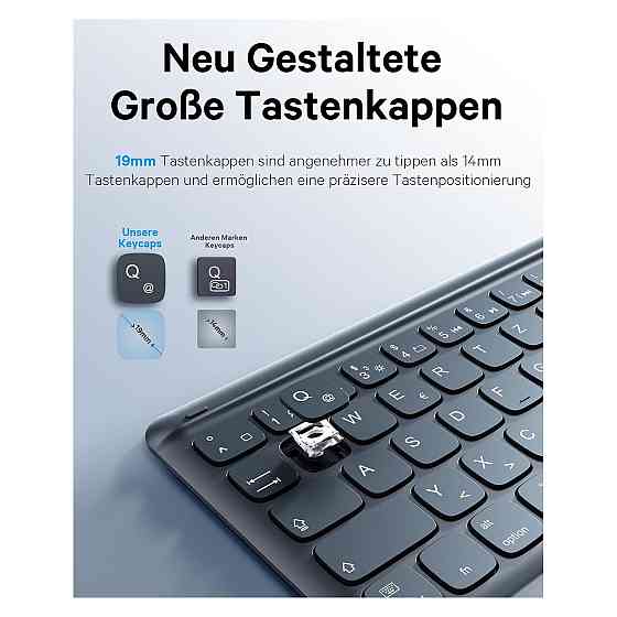 Чохол-клавіатура Earto для iPad Air 11 чорно-чорний QWERTZ трекпад 7 кольорів M3/M2 2025/2024 Київ