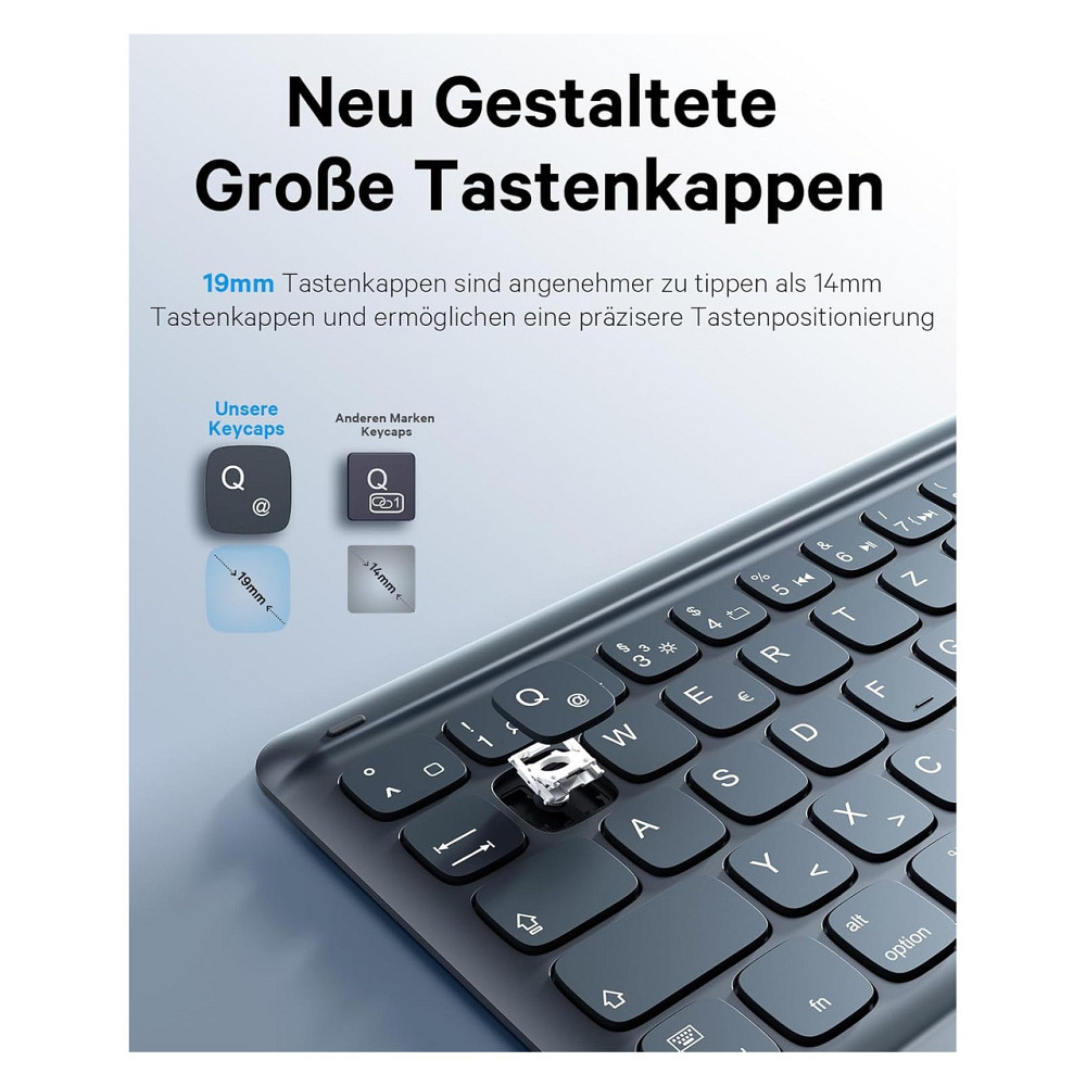 Чохол-клавіатура Earto для iPad Air 11 чорно-чорний QWERTZ трекпад 7 кольорів M3/M2 2025/2024 Київ - фото 6