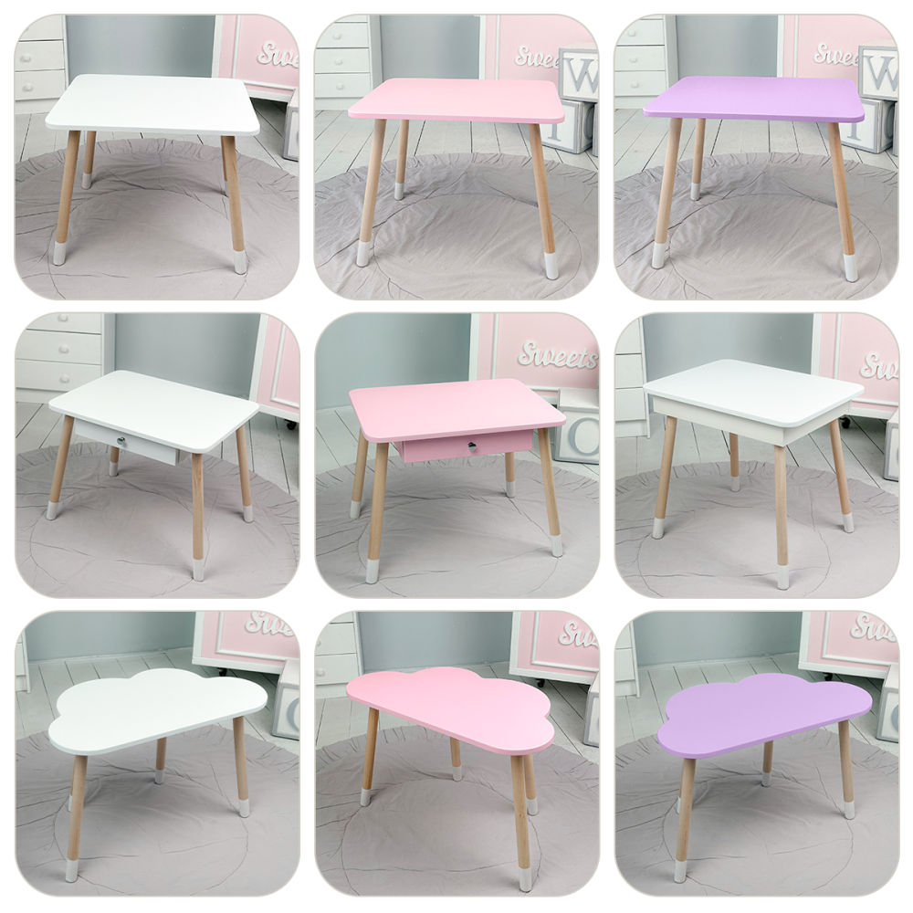 Дитячий прямокутний столик 46х60х45, стіл для дитячої кімнати від 1 року, фіолетовий Київ - фото 9