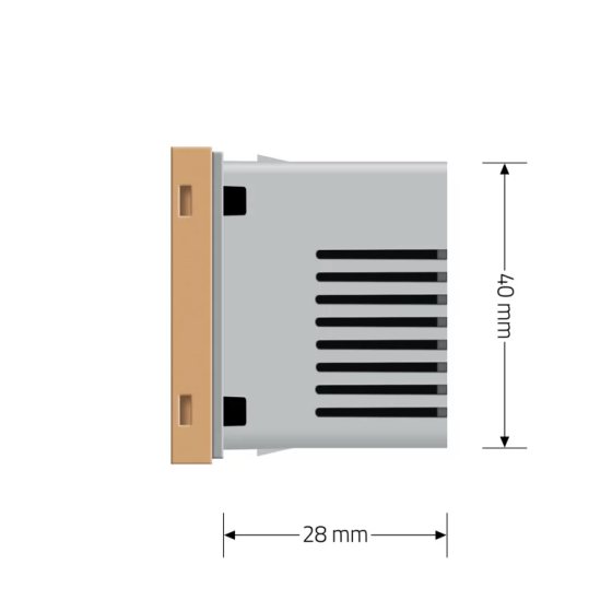 Терморегулятор (термостат) сенсорний програмований для водяної теплої підлоги Livolo, золотий, модуль без рамки (VL-FCQ1-2AP) Коломия