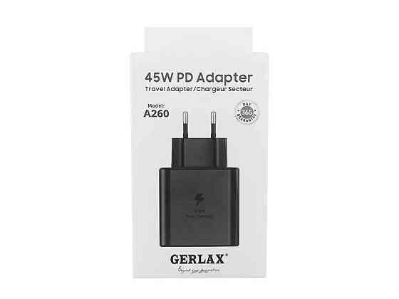 Сетевое зарядное устройство PD Type-C A260 3A/PD45W черное ТМ GERLAX Киев