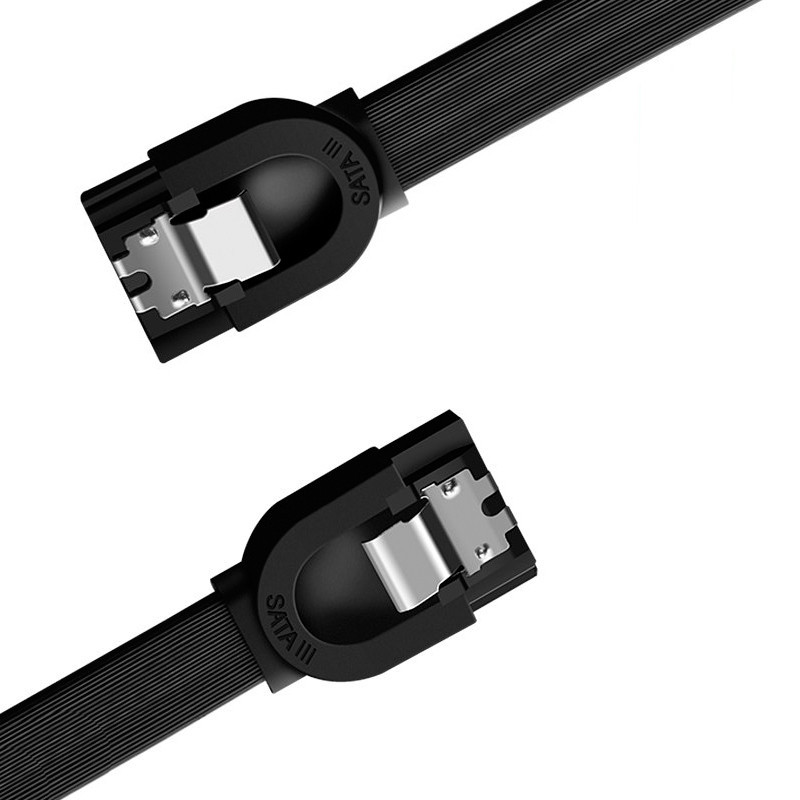 Кабель Serial ATA SATA III Ugreen US217 з блокувальною засувкою (Чорний, 0.5м, Прямий конектор) Миколаїв - фото 2