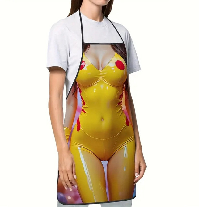 Фартух з приколом для жінок дівчина на малюнку 72 на 53 см різнобарвний Київ - фото 2