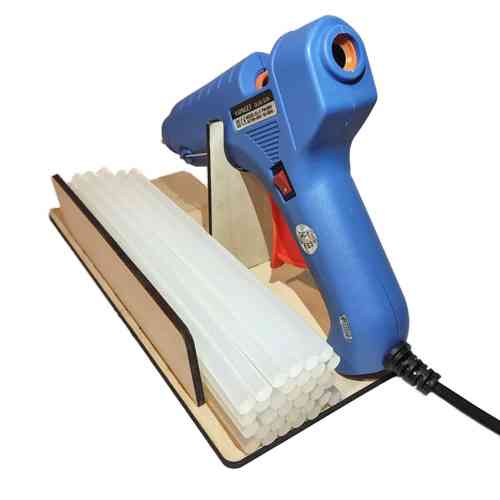 Подставка для клеевого пистолета 60Вт и стержней, фанера Винница