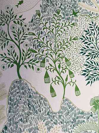 Шпалери флізелінові еко Khroma Zoom Bahia 0.53х10.05 м дерева кущі тварини риби абстракція різні кольори Київ