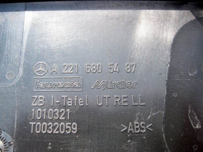 Mercedes-Benz  A2216805487 9051 Накладка - кришка під бардачком чорна S-Class W221 Одесса - изображение 3