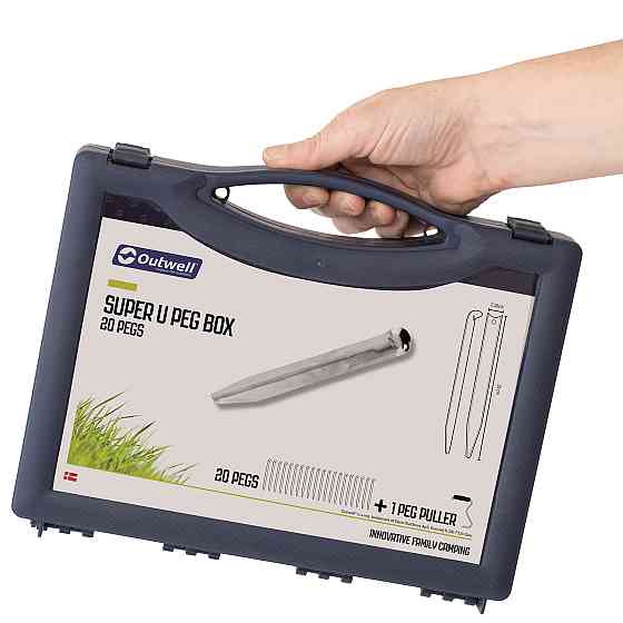 Колышки Outwell Super U Peg Box 24 см 20 шт. Silver (650779) Киев