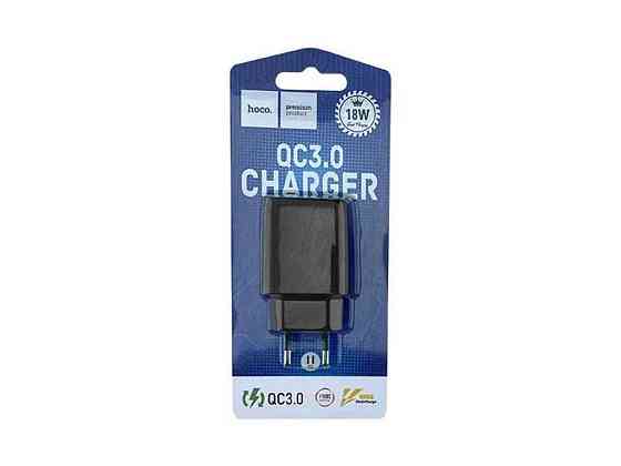Мережевий зарядний пристрій USB C72Q 1USB/18W/QC3.0/блістер чорний ТМ HOCO Київ