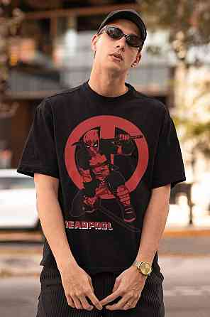 Футболка з аніме принтом Суперхеро Біртхдай Суперхеро Гіфт оверсайз (S/M/L) Чорний AnimeJ1115 Дніпро