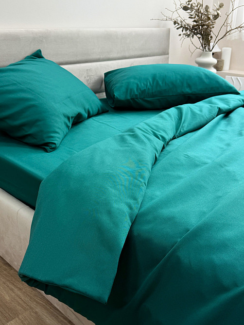 Комплект наволочок Ecotton 50х70 см 2 шт смарагдового кольору Dark Green Коломия - фото 6