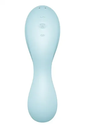 Вакуумний смарт-стимулятор із вібрацією Satisfyer Curvy Trinity 5 (Blue), керування зі смартфона Львів