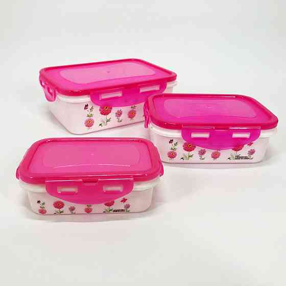 Комплект пластикових судків UNIQUE UN-1511. Колір: рожевий WM-25 Івано-Франківськ