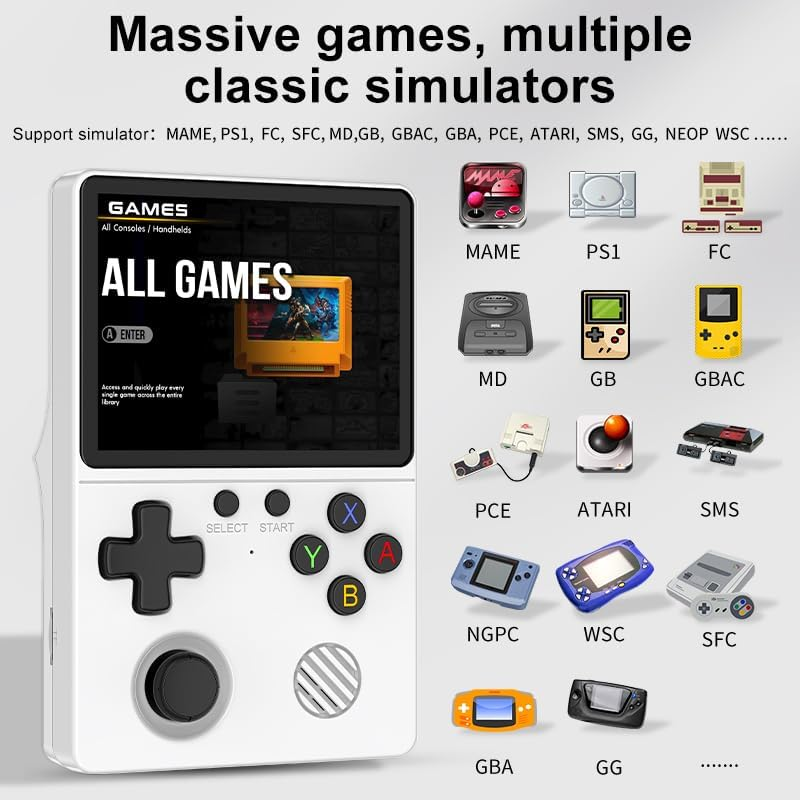 Портативная игровая консоль GB350 Retro White: 3.5