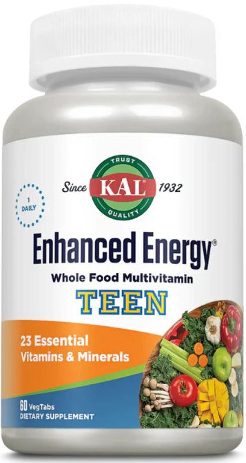 Смесь для подростков для улучшения памяти и концентрации KAL Enhanced Energy for Teens 60 tabs Киев - изображение 1