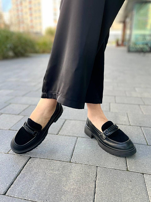 PLPS Лофери жіночі PLPS чорні натуральна шкіра низький хід розмір 36-41 (5611) Коломыя - изображение 5