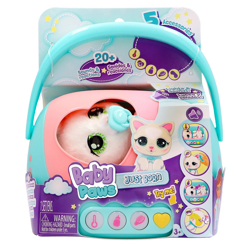 Інтерактивний ігровий набір Baby Paws серії Just Born — Кошеня Днепр - изображение 1