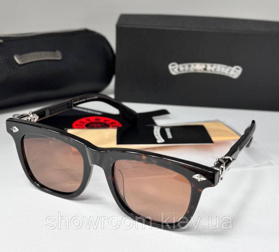 Мужские солнцезащитные очки Chrome Hearts 8251 brown Lux Киев - изображение 2