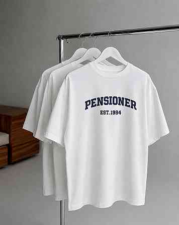 Оверсайз футболка «Pensioner» с индивидуальным годом рождения M, Темно синий Черновцы
