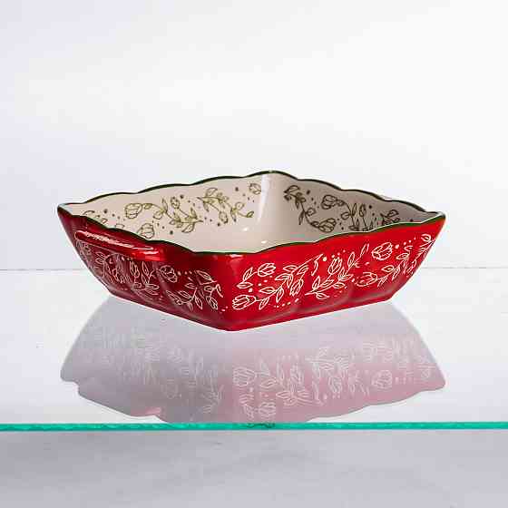 Yiwu Форма для запікання Vintage 20×16.5×4 (см) квадратна з ручками Червона HM04-13 Коломия