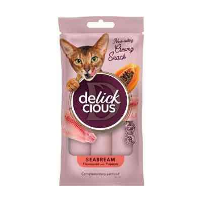 Лакомство для котов Delickcious Дорада с добавлением папаи 4 х 15 г (4820269141612) Винница