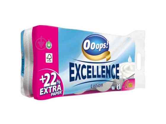 Туалетний папір 8шт 3шар Excellence Lotion150відр ТМ OOOPS! Київ