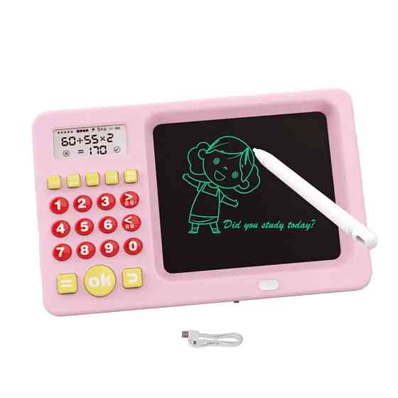 УЦІНКА! Розвиваючий калькулятор Bambi C0067U(Pink)-UC із планшетом для малювання Вінниця
