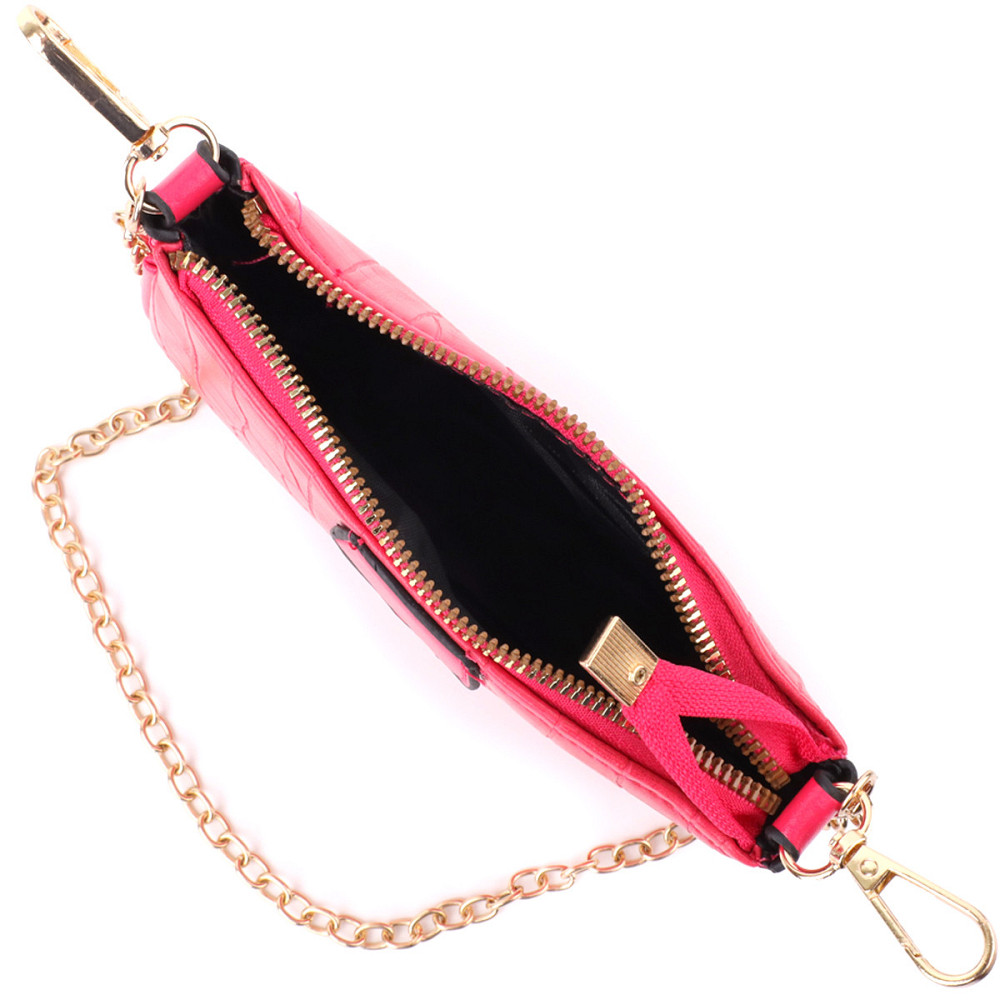 Жіночий зручний подвійний клатч із екошкіри Vintage sale_15136 Рожевий Київ - фото 7