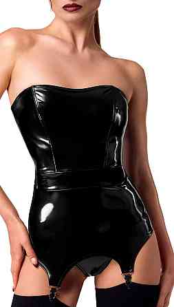Корсет із підв'язками для панчіх Noir Handmade F381 Dominae Venom PVC corset-belt L Sex Aura Київ