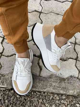 M.KRAFT Кросівки жіночі M.KRAFT 199 білий/сірий (весна-осінь, шкіра+замша натуральна) (4397) ли Коломыя