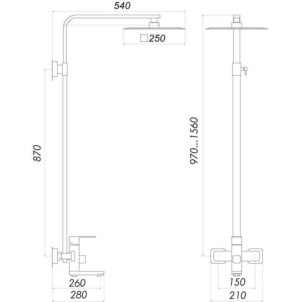Душова система Globus Lux SICILIA PLUS-SBQ-SH-02-304 Луцк - изображение 6