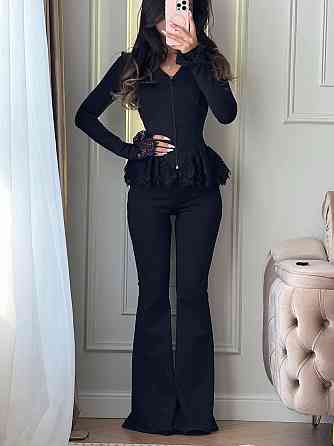 Женский стильный привлекательный костюм с кружевом микродайвинг+гипюр Одесса