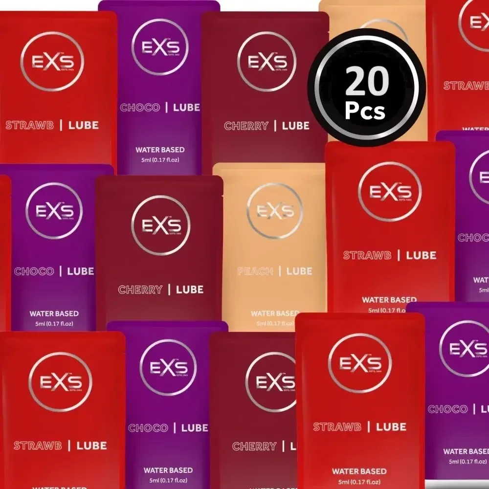 Набор из 20 шт ароматизированных универсальных гелей-лубрикантов EXS Flavoured Lube Sachets, 20х5 ml Sex Aura Киев - изображение 1