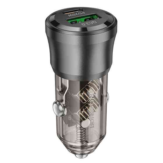Автомобільний зарядний пристрій BOROFONE BZ25 Journey PD38W(1C1A) car charger Transparent Black Одеса