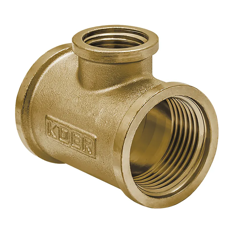 Трійник редукційний 3/4"х1/2"х3/4" ВВВ Koer .T080608F.WN (без нікелю) (KR3034) Київ - фото 1