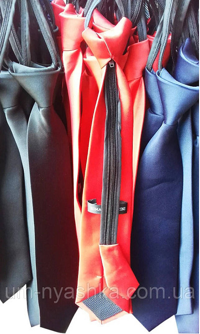 Галстук школьный детский красный на молнии Кривой Рог - изображение 5