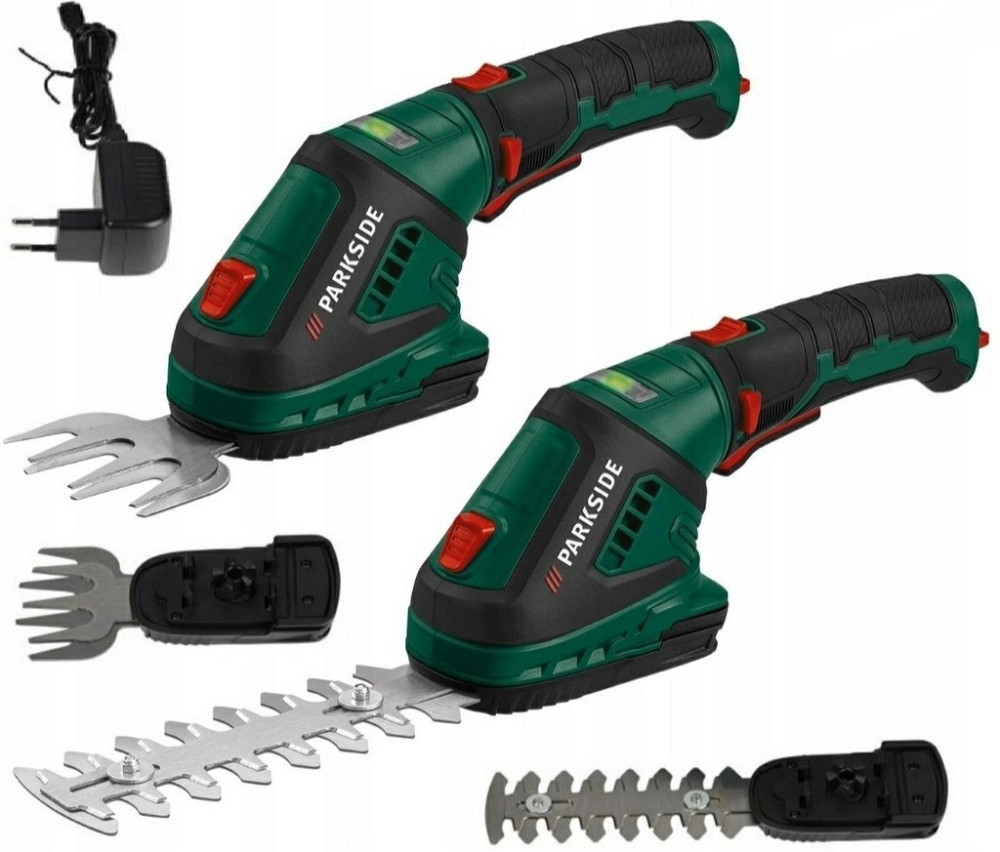 Акумуляторний Кусторіз триммер ручний з 2 насадками для живоплоту Parkside (PGSA 4 B3) Нововолинськ - фото 1