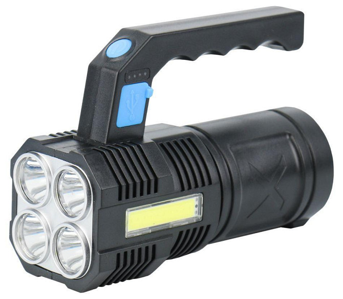 Ліхтарик ручний Bailong BL X502, COB діод, USB/мережевий заряд, вологостійкий корпус, 2 режими робот Київ - фото 2