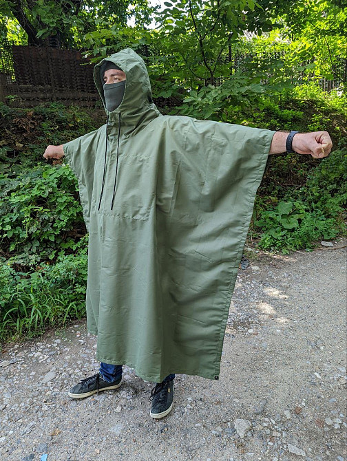 Дощовик чоловічий тактичний дощовик пончо. Військовий дощовик плащ накидка від дощу для рибалки Дніпро - фото 4