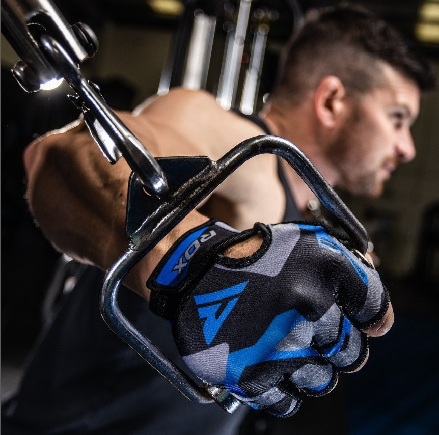 Рукавички для фітнесу RDX F6 Sumblimation Blue M Каменское - изображение 8