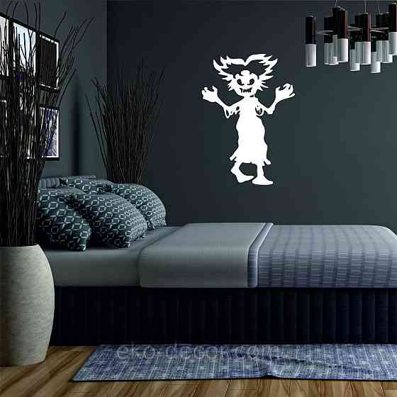 Декоративне настінне Панно «Сілует дітей. Гелловін», Декор на стіну 70*50 см, Білий Київ