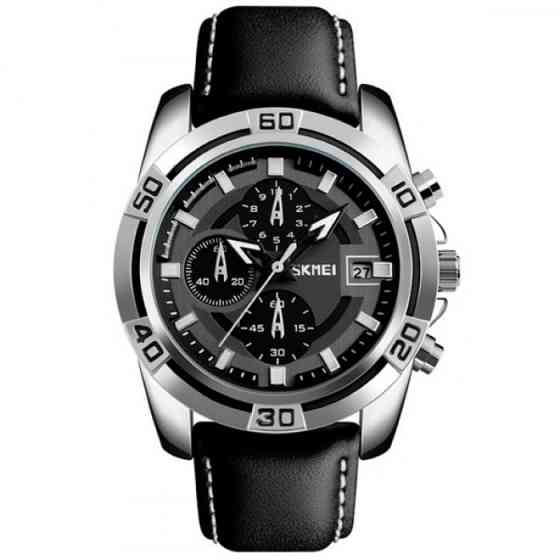 Мужские часы Skmei 9156 Avalon Черные с серебристым Киев